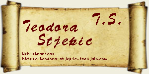 Teodora Stjepić vizit kartica